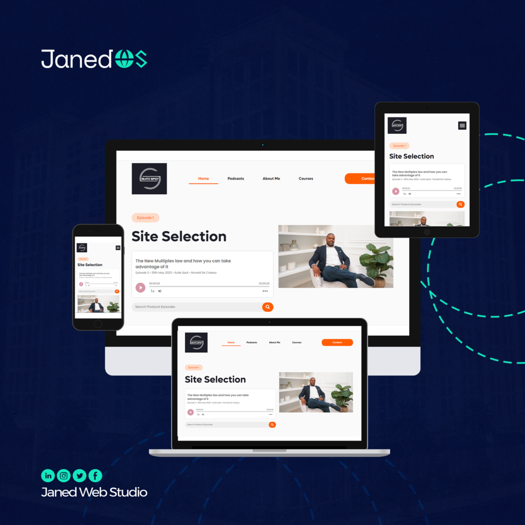 A responsive website developed by Janed Web Studio